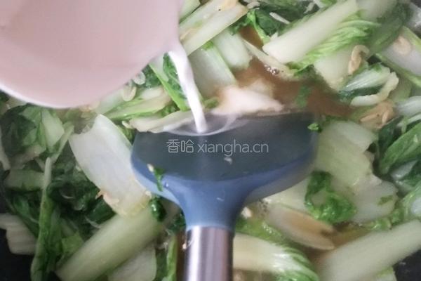 快菜炒海米的做法图解5
