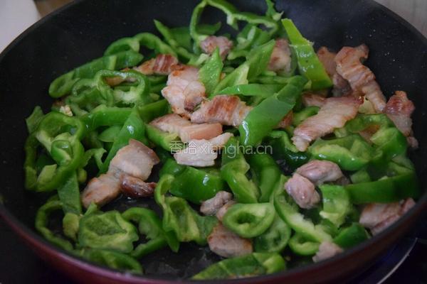 青椒炒肉的做法图解4