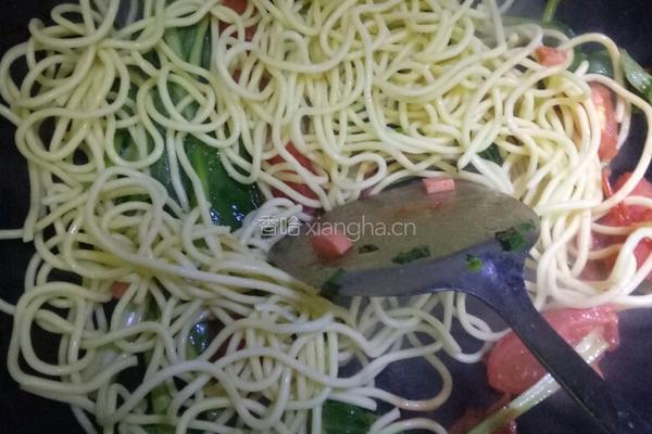 西红柿炒面的做法图解7
