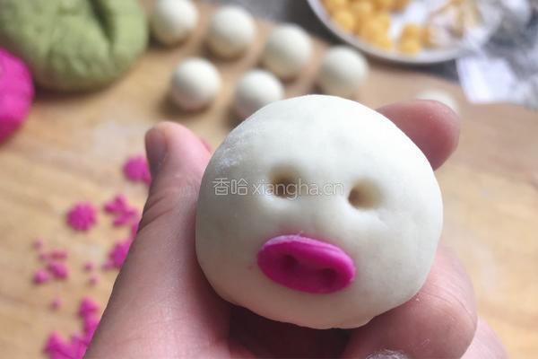 小猪奶黄包的做法图解14