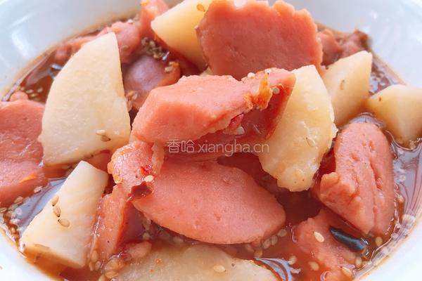 土豆炖肠的做法图解4