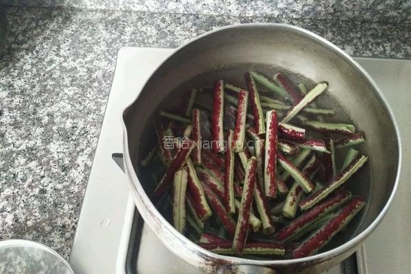 炒花豆角的做法图解4