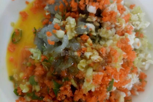 虾仁玉米小馄钝的做法图解2