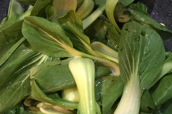 油菜炒鸡蛋的做法图解5