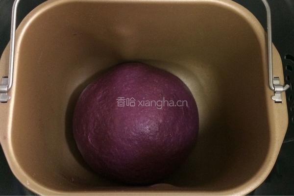紫薯麻薯夹心软欧的做法图解4