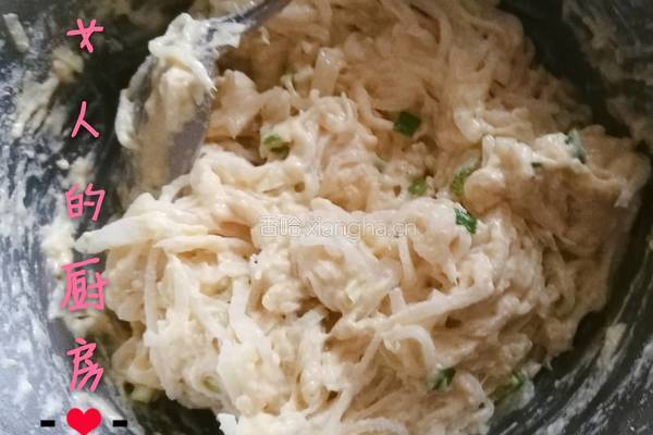 萝卜鸡蛋饼的做法图解4