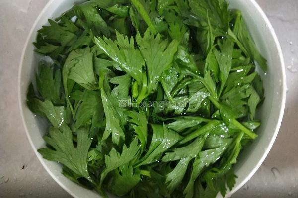 凉拌芹菜叶的做法图解1
