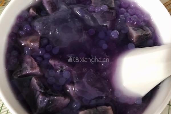 紫薯银耳西米露