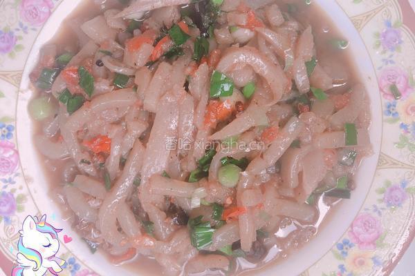 炒魔芋豆腐的做法图解5