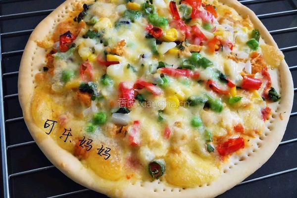 奥尔良鸡肉披萨的做法图解13
