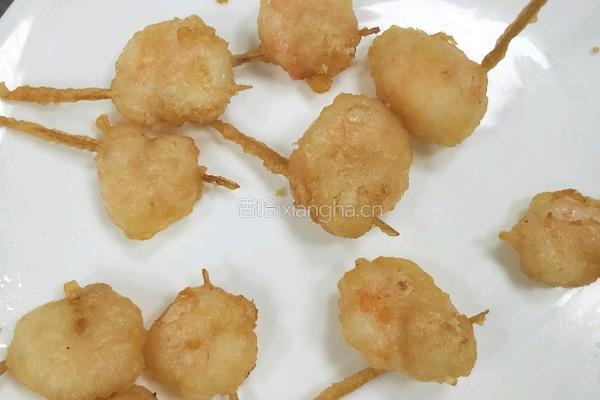 芥末沙律虾球的做法图解4