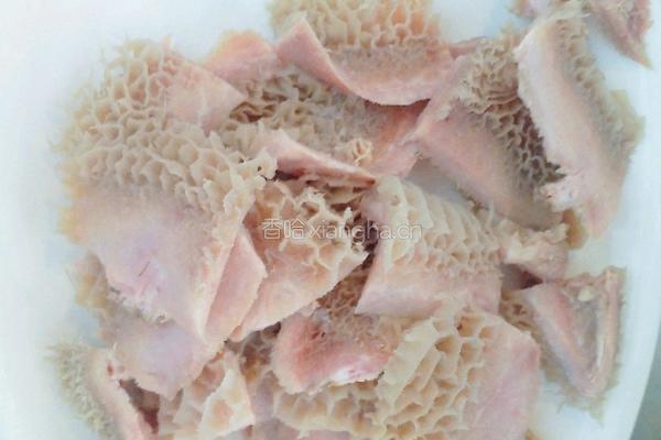 大蒜烧牛肚的做法图解3