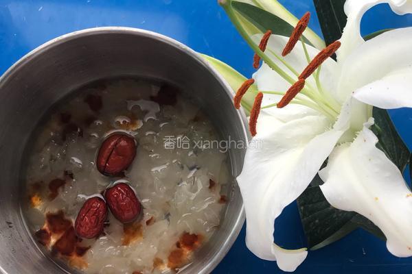 银耳红枣桃胶羹的做法图解5