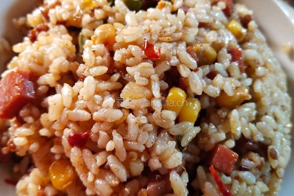 腊肠焖饭的做法图解5