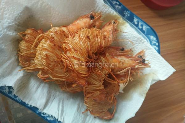 金丝缠腰大虾的做法图解14