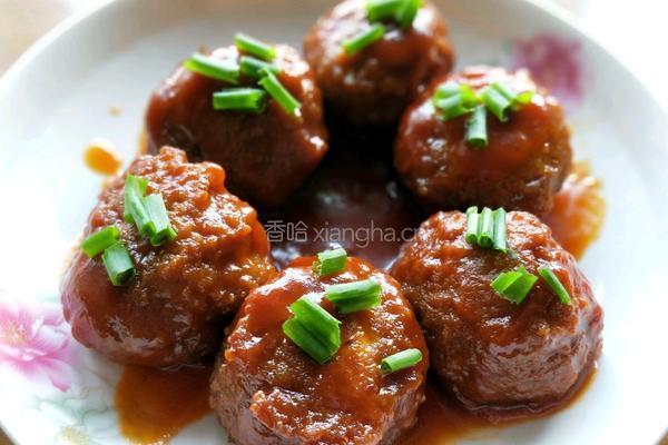 茄汁肉丸包鹌鹑蛋的做法图解7