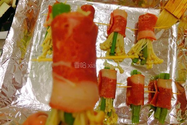 培根金针菇卷的做法图解5