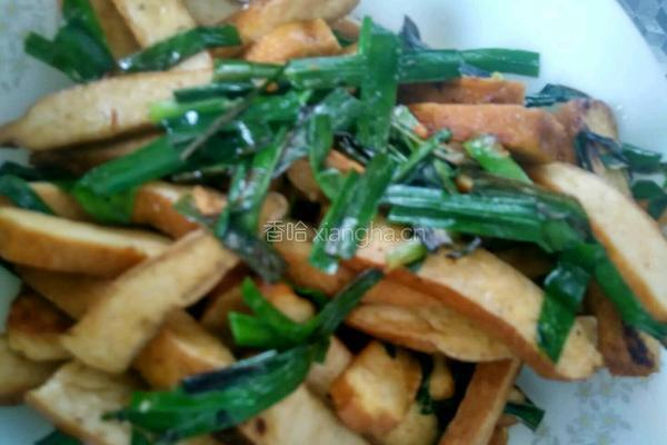 韭菜耗油炒豆腐干的做法图解5