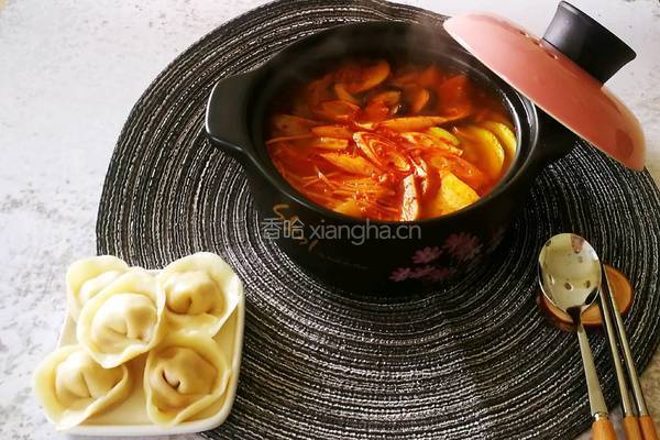 辣白菜饺子锅的做法图解15