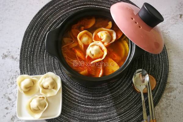 辣白菜饺子锅的做法图解16