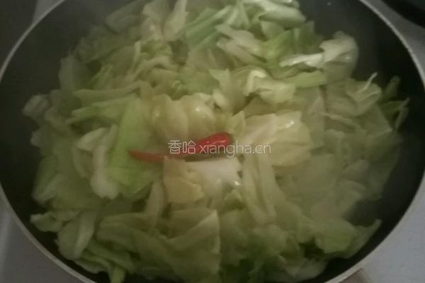 莲花白炒肉的做法图解4