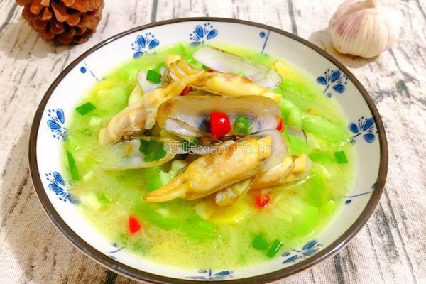 丝瓜炒蛏子