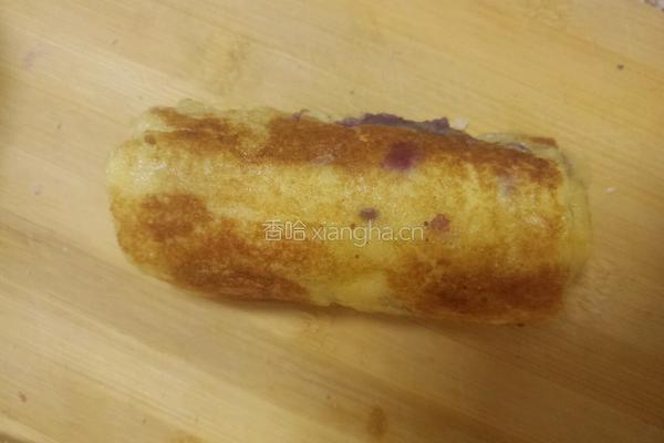 宝宝紫薯香蕉卷的做法图解9