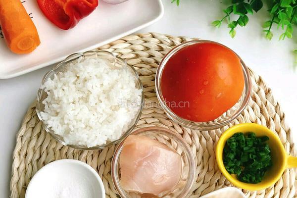 番茄鸡肉芝士煸饭的做法图解1