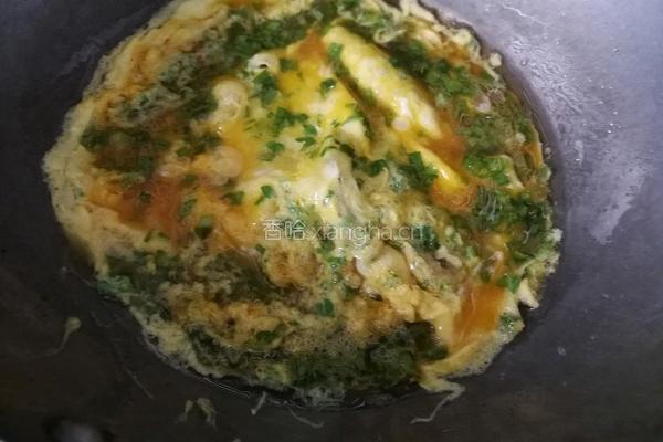皮菜煎鸡蛋的做法图解5