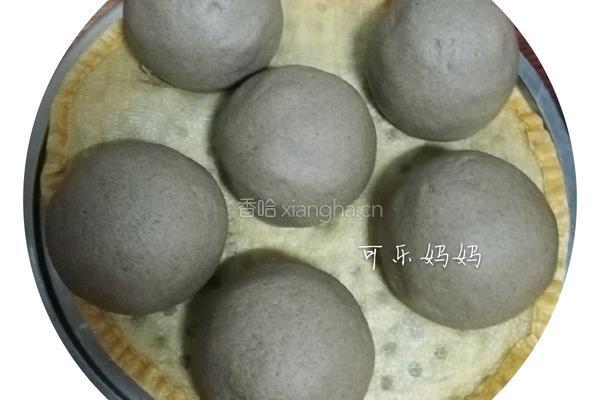 荞面黑芝麻馒头的做法图解3