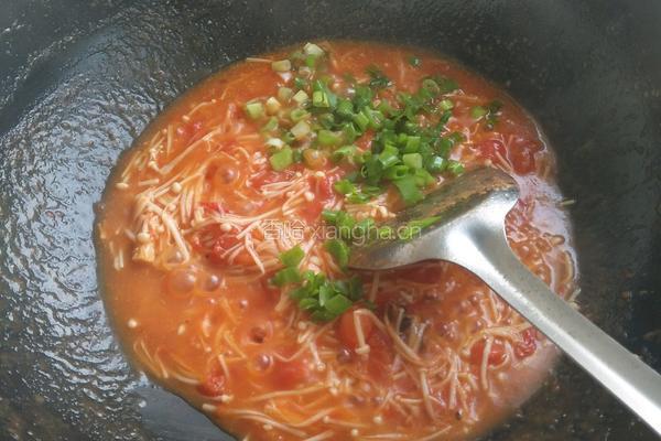 西红柿炒金针菇（下饭必备）的做法图解8