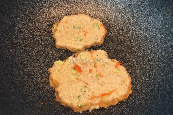 西兰花粉丝煎饼的做法图解10