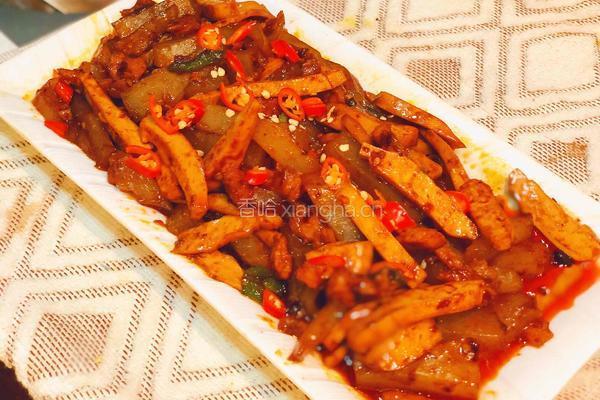 川味凉粉炒豆干的做法图解7
