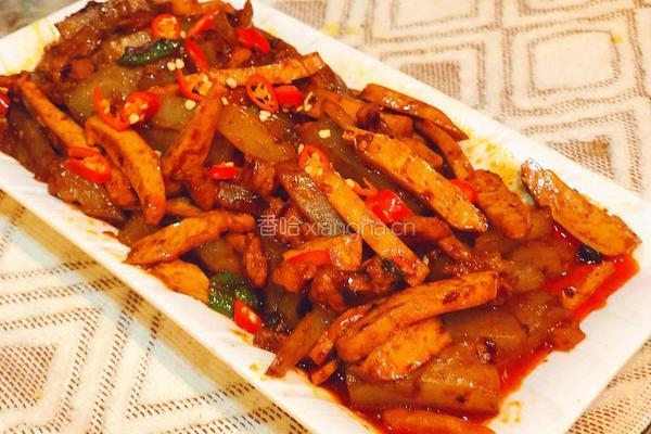 川味凉粉炒豆干的做法图解8