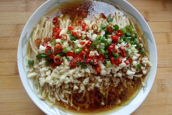 蒜蓉金针菇的做法图解16