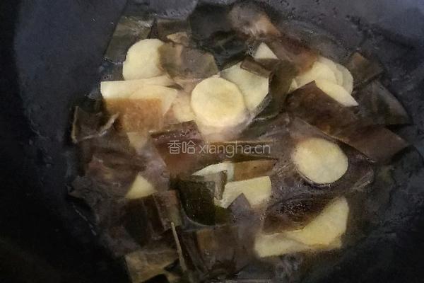 土豆炖海带的做法图解4