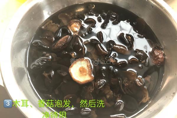 木耳香菇炒肉片的做法图解3