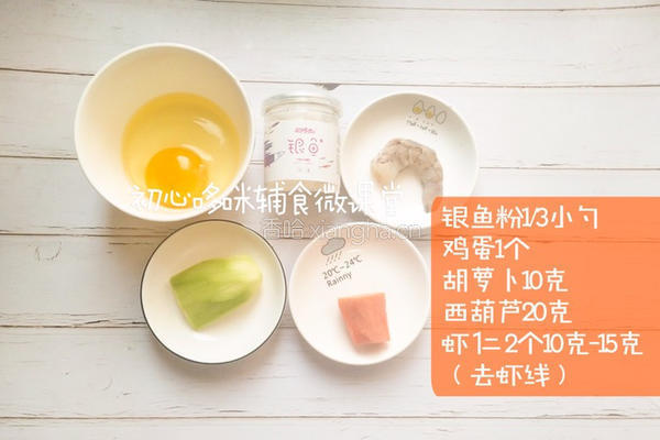 虾仁鲜蔬蒸蛋羹的做法图解1