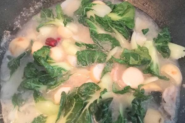 上汤奶白菜的做法图解3
