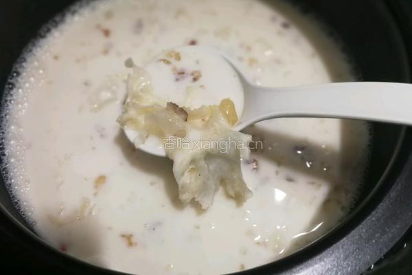 牛奶炖桃胶的做法图解7