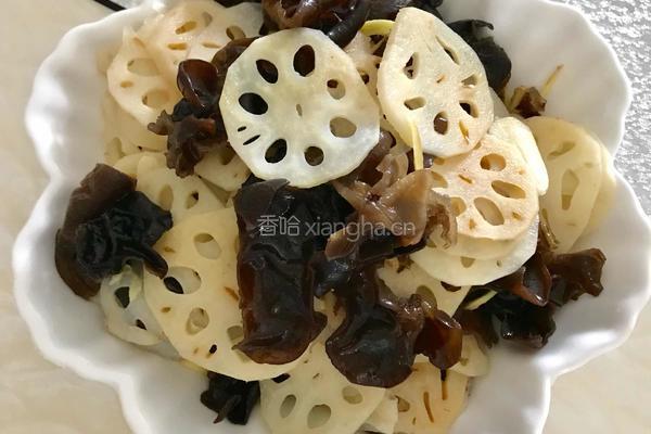 凉拌木耳莲藕的做法图解3