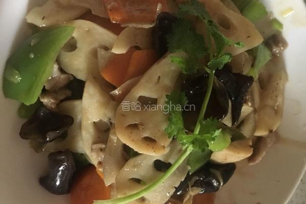 莲藕木耳炒肉的做法图解11