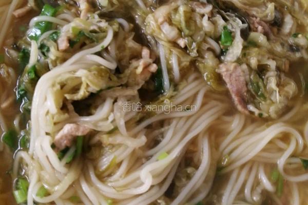 酸菜肉丝面的做法图解4