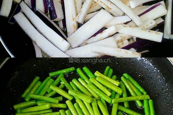 茄子烧豆角的做法图解5