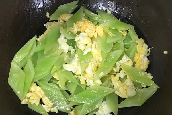 清炒莴苣鸡蛋 的做法图解7