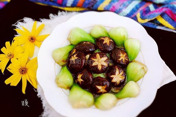 香菇扒棠菜 的做法图解9