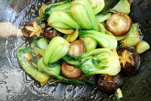 香菇扒棠菜 的做法图解8