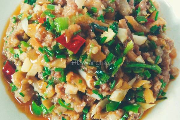 芹菜榨菜肉沫的做法图解6