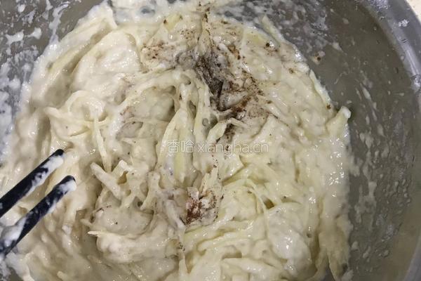韭菜土豆丝饼的做法图解8