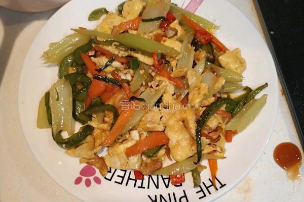 芹菜炒鸡蛋的做法图解6